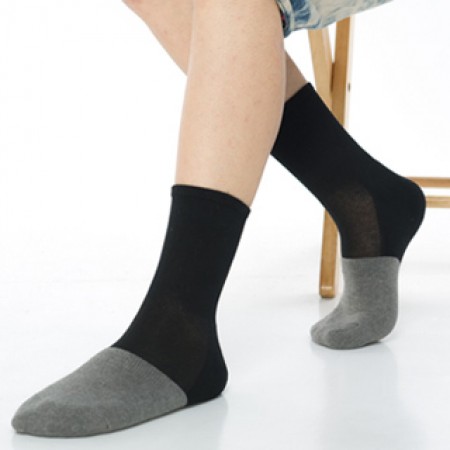 【KEROPPA】可諾帕寬口竹碳運動襪x3雙(男女適用)C98003黑配灰色（C98003黑配灰色x3）