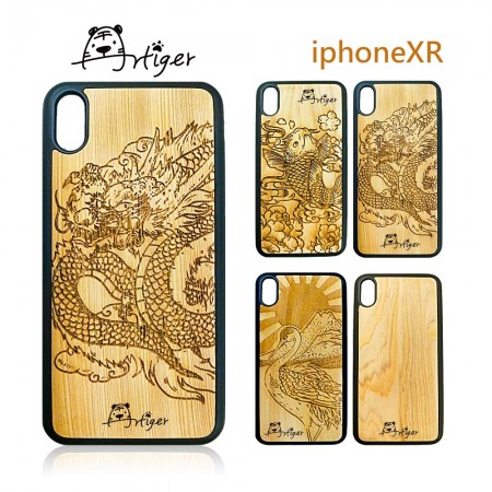 Artiger-iPhone原木雕刻手機殼-神話系列(iPhoneXR)（D5-4 素面款）