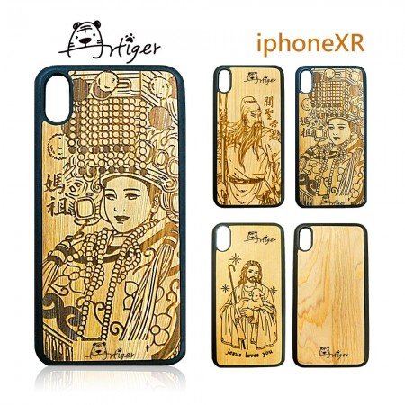 Artiger-iPhone原木雕刻手機殼-神明系列1(iPhoneXR)（D6-1 關聖帝君）