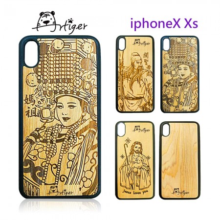 Artiger-iPhone原木雕刻手機殼-神明系列1(iPhoneX Xs)（E6-3 耶穌）
