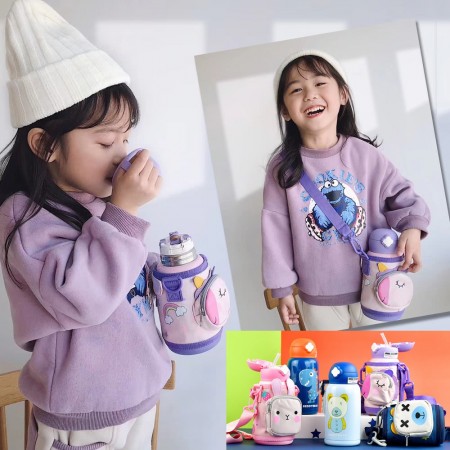 韓國杯具熊BEDDYBEAR兒童保溫杯 口袋款（可愛兔）