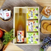 【醋桶子】幸福果醋禮盒x1組(蘋果蜂蜜醋600mlx1+隨身包x3/組)