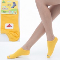 【KEROPPA】可諾帕7~12歲兒童專用吸濕排汗船型襪x黃色3雙(男女適用)C93005（C93005-Yellow）