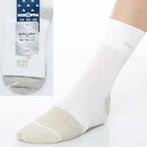 【KEROPPA】可諾帕銀纖維抗菌除臭無痕寬口薄短襪(男女適用)C98003GS米白灰（C98003GS）