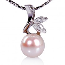 【小樂珠寶】珍珠代表著幸福、希望、純真，頂級漂亮天然珍珠項鍊墬鍊