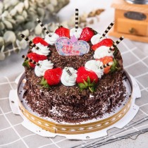 預購-樂活e棧-生日快樂蛋糕-黑森林狂想曲蛋糕(6吋/顆,共1顆)（水果x布丁）