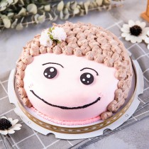 預購-樂活e棧-生日快樂蛋糕-幸福微笑媽咪蛋糕(8吋/顆,共1顆)（水果x芋頭）