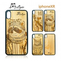 Artiger-iPhone原木雕刻手機殼-動物系列2(iPhoneXR)（D3-1 海龜）