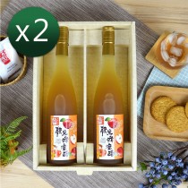 【醋桶子】果醋2入禮盒組x2組(蘋果蜂蜜醋600mlx1+梅子醋600mlx1)