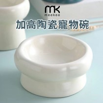 meekee 加高陶瓷寵物碗-小- 活力天天樂推薦（白色）