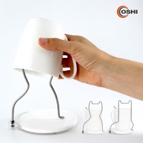 OSHI｜陶瓷杯墊馬克杯架(贈杯子攪拌棒) 歐士轉杯架（貓）