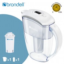 【Brondell】美國邦特爾 H2O+ 純淨濾水壺 (白)