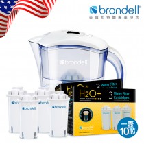 【Brondell】美國邦特爾極淨白濾水壺+10芯